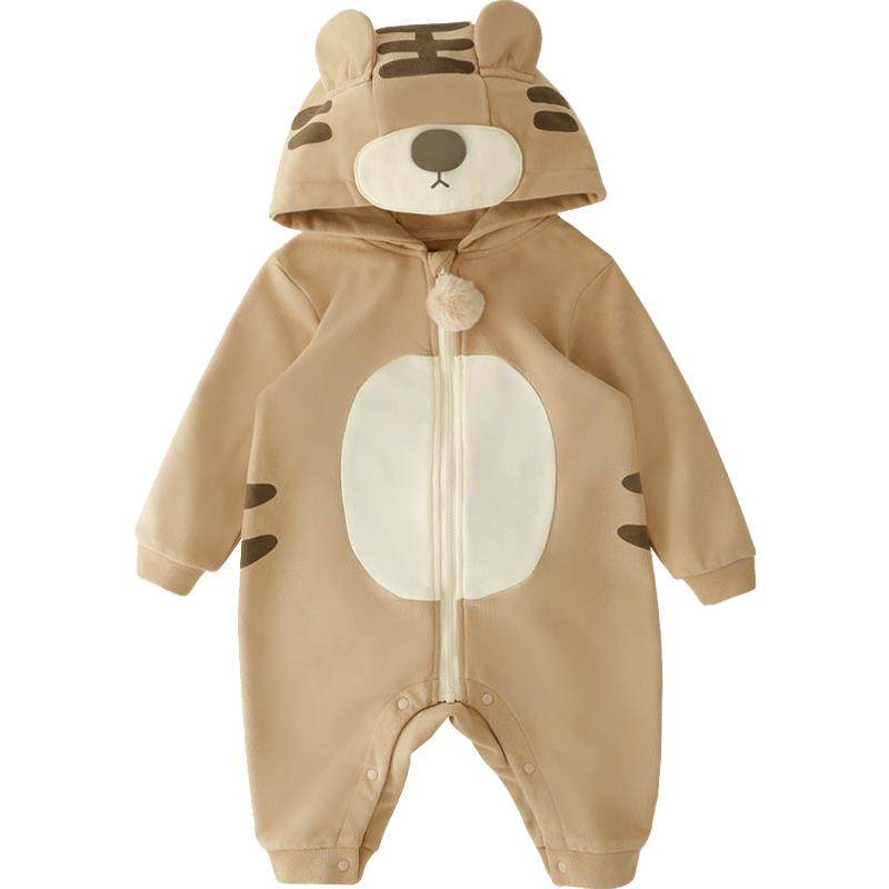 WHYLOOK 婴儿衣服秋冬装宝宝连体衣夹棉外出服棉服保暖外套折扣