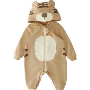 WHYLOOK 婴儿衣服秋冬装宝宝连体衣夹棉外出服棉服保暖外套折扣