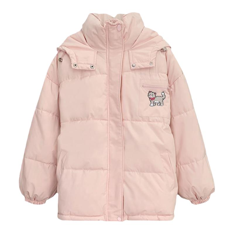 日系可爱猫咪连帽棉服外套女