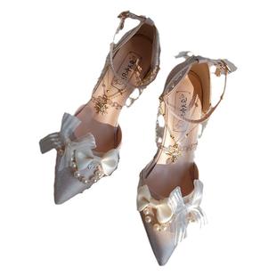 鞋链lolita鞋配饰洛丽塔花嫁鞋百搭水晶链挂链一只冲天兔