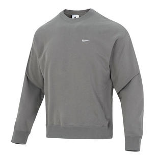 Nike耐克灰色卫衣男秋季新款休闲运动服打底衫套头衫DX0812-029