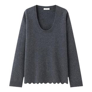 VIKTORIACHAN24/25秋冬成衣系列 U领毛衣松紧腰半身裙针织套装