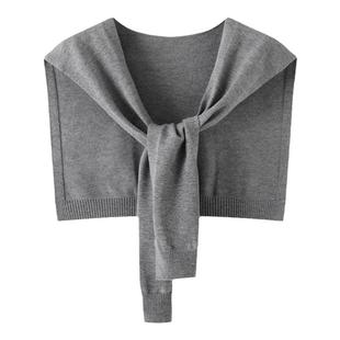 韩版披肩外搭高端2025新款护颈薄款针织女防晒百搭围巾夏季小坎肩