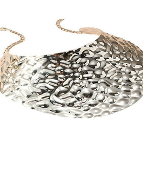 欧美潮流项圈几何金属朋克夸张项圈短款光面项链爆款necklace wom