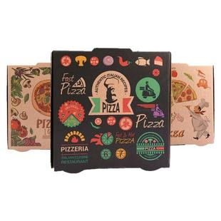 现货通用披萨打包盒商用一次性外卖烘焙pizza盒汉堡包装盒定制