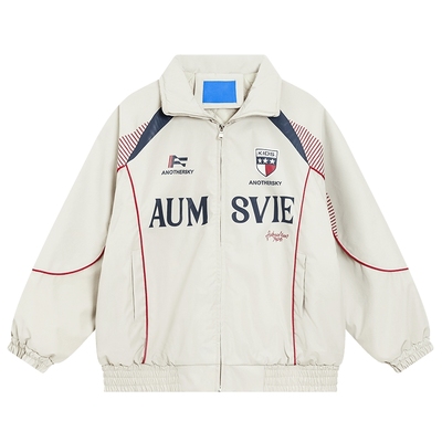 撞色户外运动防水夹棉保暖棉服潮