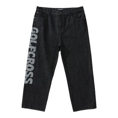 GOLFCROSS春夏阔腿直筒牛仔裤