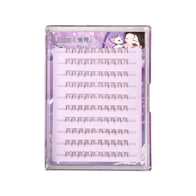 棕色免胶小花兔自然lodo下睫毛