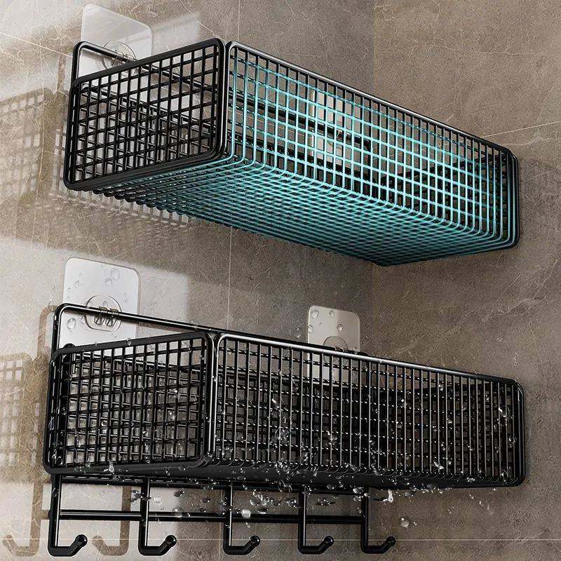 新品 浴室架置物架免打孔墙上收纳架挂篮厨房厕所壁挂式卫生间置