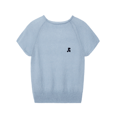 韩国潮牌RR半高领短袖毛衣