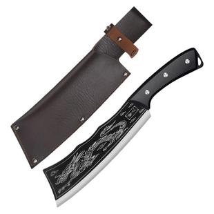 甯轩商城屠龙斩骨刀手工锻打龙纹菜刀家用切肉砍骨头专用锋利刀具