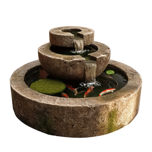 室外阳台养鱼池庭院流水喷泉景观户外循环水成品鱼缸水景造景摆件
