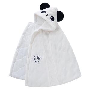 婴儿披风斗篷秋冬外出可伸手连帽披肩男女宝宝防风豆豆绒儿童外套