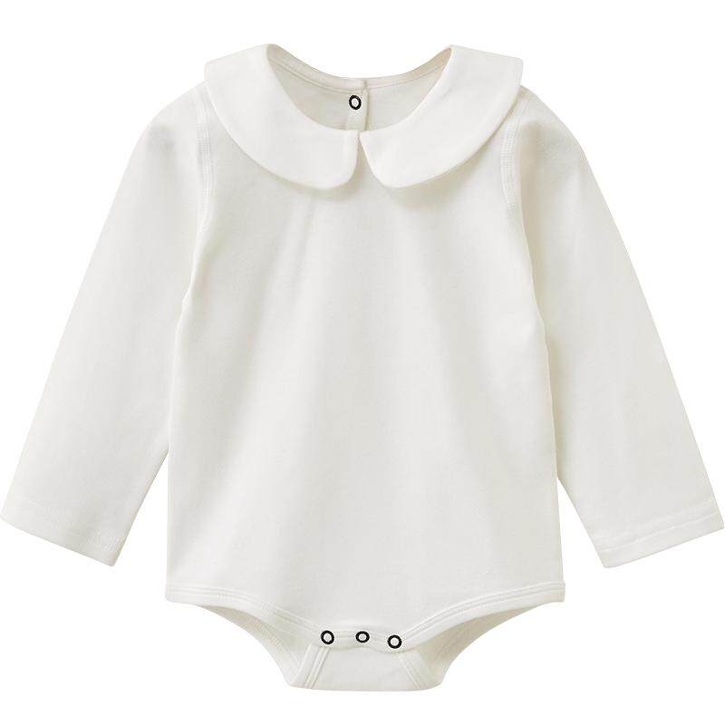 enhennbaby婴儿蝴蝶领包屁衣新款春秋连体衣哈衣男女宝宝纯棉衣服