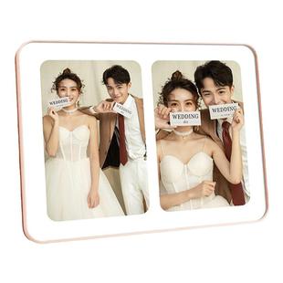 相框定制洗宝宝照片做成水晶摆台婚纱照结婚照相片加打印相册摆件