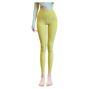 瑜伽裤女高腰提臀不显三角区裸感粉色健身裤速干高级感运动秋冬季