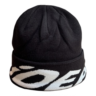 上镜百搭秋冬新款针织帽男堆堆帽慵懒风黄色包头冷帽街舞毛线帽女