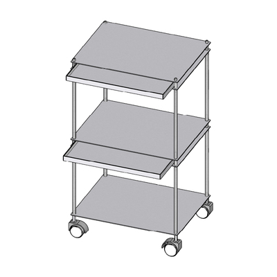 中古风三层金属黑胶唱片收纳架