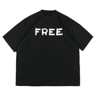 JUPSTUDIO330g重磅纯棉短袖T恤男夏季薄款凉感印花五分袖体恤上衣