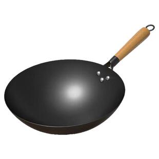 铁锅第一名已开锅家用铁锅不粘锅炒锅健康无涂层正宗章丘手工铁锅