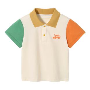 贝肽斯儿童短袖T恤POLO衫2026新款春夏男童宝宝A类薄款半袖上衣
