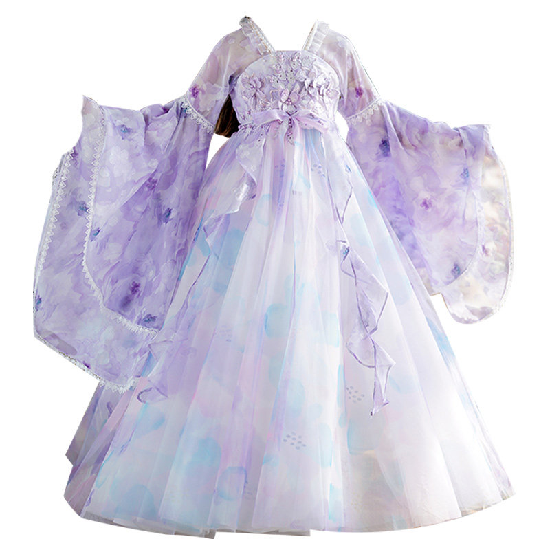 爱贝佳春夏女童超仙汉服新款裙子