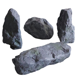 北欧风仿真玻璃钢石头户外庭院装饰摆件假山造景阳台景观工艺品