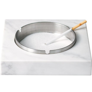 天然大理石烟灰缸轻奢高级酒店办公室台球室专用烟灰缸可定制logo