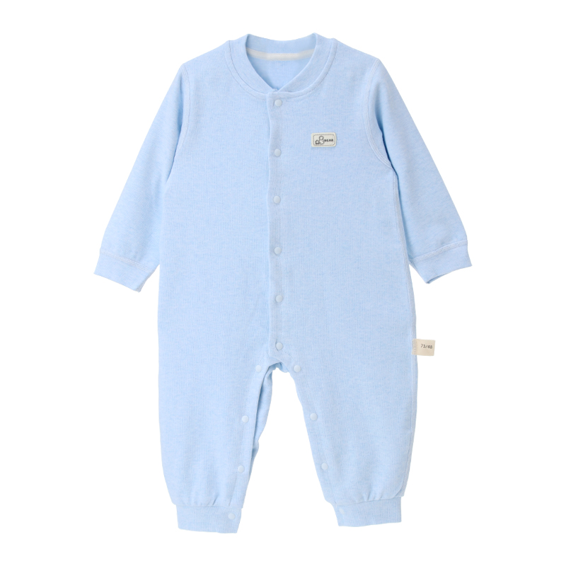 嬰兒春秋舒絨純棉連體衣寶寶保暖打底哈衣秋冬新生兒爬服幼兒衣服