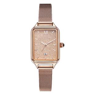 聚利时手表女2026新款满天星小方表小众轻奢高级感方形女士石英表