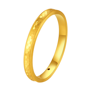 水贝黄金官方旗舰店999足金蜂巢戒指环告白小克重七夕礼物送女友