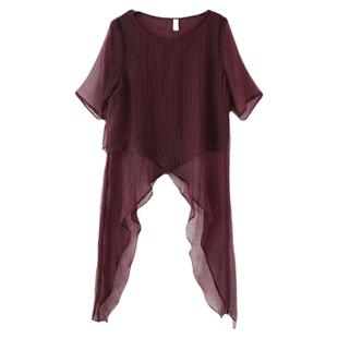 小众设计2026夏季新款休闲文艺不规则显瘦洋气衬衫天丝飘逸上衣女