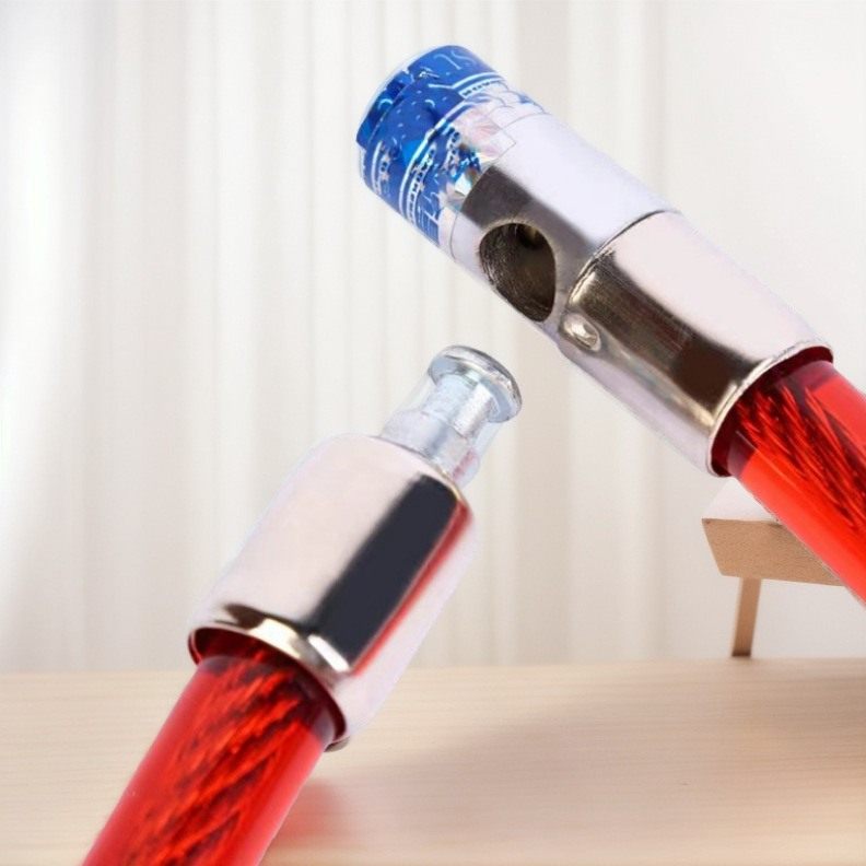 厂家批发钢丝锁加粗环形小软锁钢缆摩托车电动自行车玻璃门大门锁