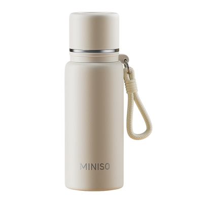 MINISO吸管保温杯女士带杯盖双饮