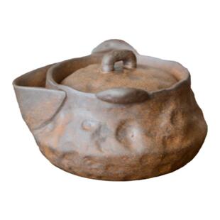 归鸿中式复古粗陶茶壶陶瓷泡茶壶单壶手抓宝瓶功夫茶具套装茶杯