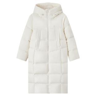 陈都灵同款森马羽绒服女2024年冬季新款长款保暖轻薄连帽外套防水