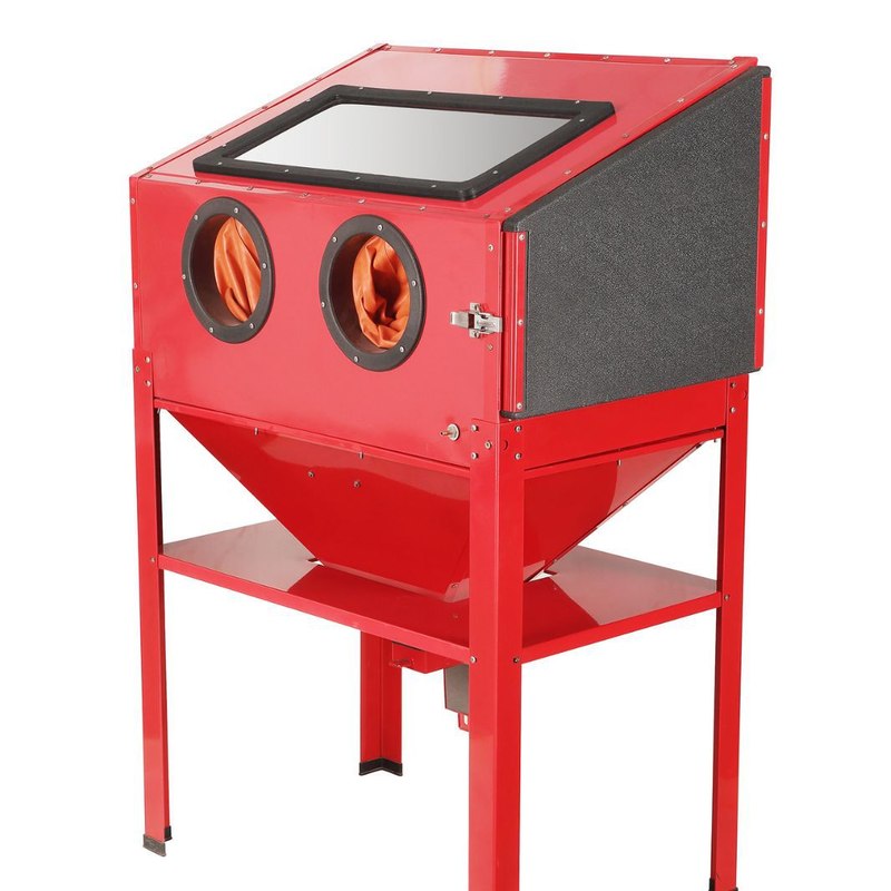 箱式喷砂机SBC200散装手动打砂机抛光除锈翻新脱漆表面清理设备