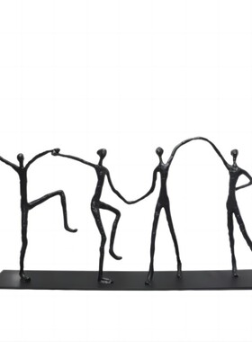 新中式金属客厅人物摆件