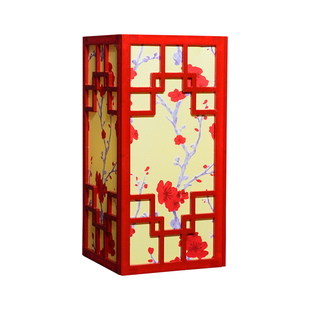 新款中式婚庆道具方柱路引结婚舞台背景布置梅花宫灯路引灯光摆件