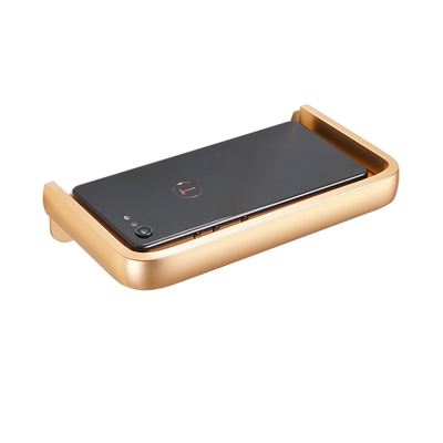 免打孔太空铝卫生间小隔板手机架