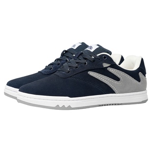 极路客蚁系列秋冬新款蓝灰色面包鞋男女款低帮耐磨减震专业滑板鞋