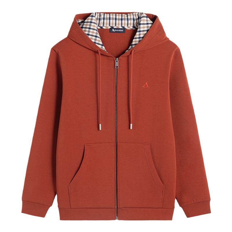 Aquascutum/雅格狮丹2025春夏新男女同款情侣长袖卫衣Q5068EU1A1