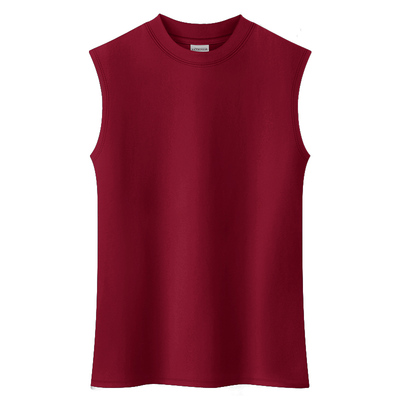 半高领螺纹纯色背心修身内搭上衣