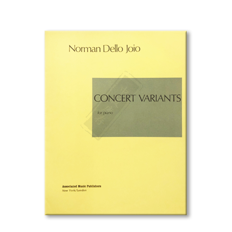 乔约音乐会变奏曲 钢琴独奏 海伦德原版乐谱书 Joio Concert Variants for Piano HL50236280