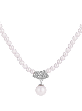 皇家莎莎贝珠项链颈链短吊坠链轻奢高级感百搭锁骨链时尚配饰品女