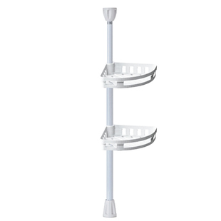 顶天立地式厨房角落置物架可伸缩多层加厚三角架免打孔转角调料架