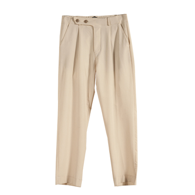 老钱风那不勒斯九分裤子西裤