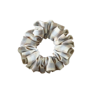 小清新bm~浅色系少女格纹小蛮腰发圈头绳女高级感马尾发绳丸子头