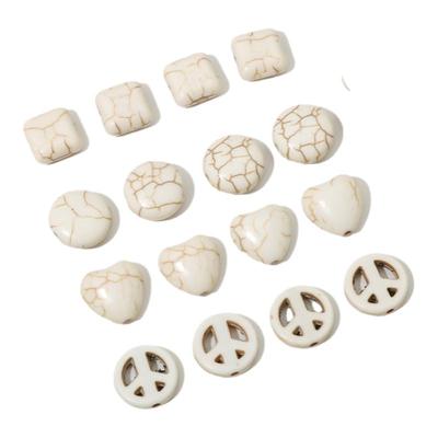 异形珠隔珠DIY白松石手工项链