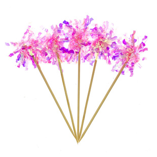 炫彩呲花蛋糕装饰插件 yan花雨丝生日烘焙插牌派对甜品台布置用品